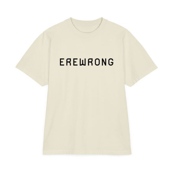 Erewrong Short Sleeve Tee, Cream, front