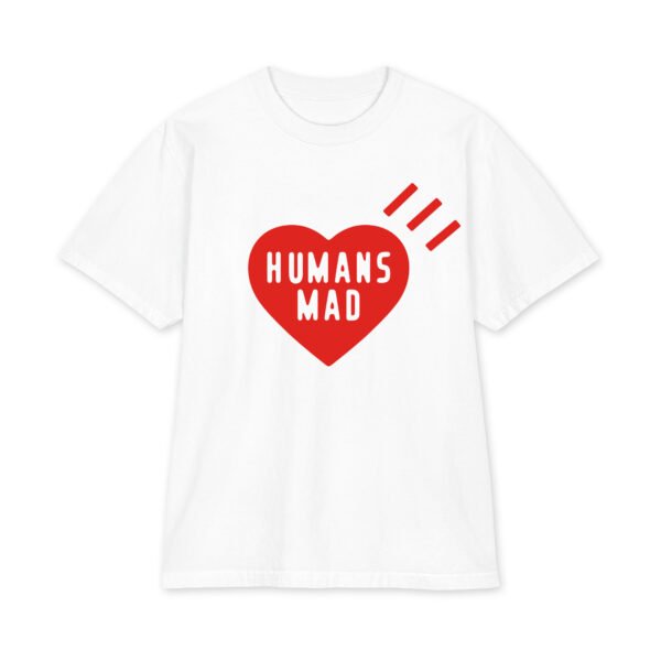 Humans Mad Heart Tee, White, front