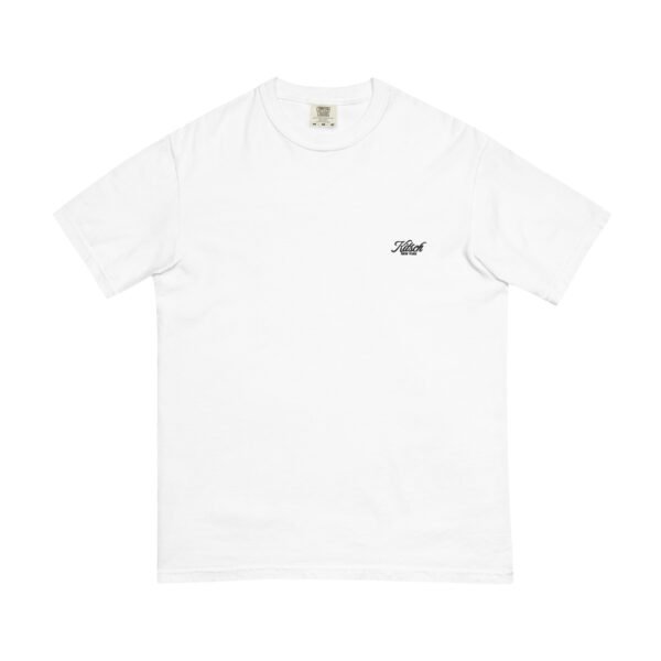 KITSCH Script Tee, White, front
