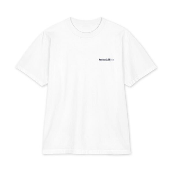 SNOTTY & BITCH Tee, White, front